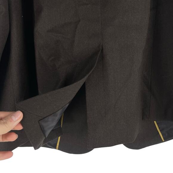 Talbots Luxe Wool Blend Blazer Jacket 2 Buttons Dark Brown Size 18WP - Picture 7 of 9